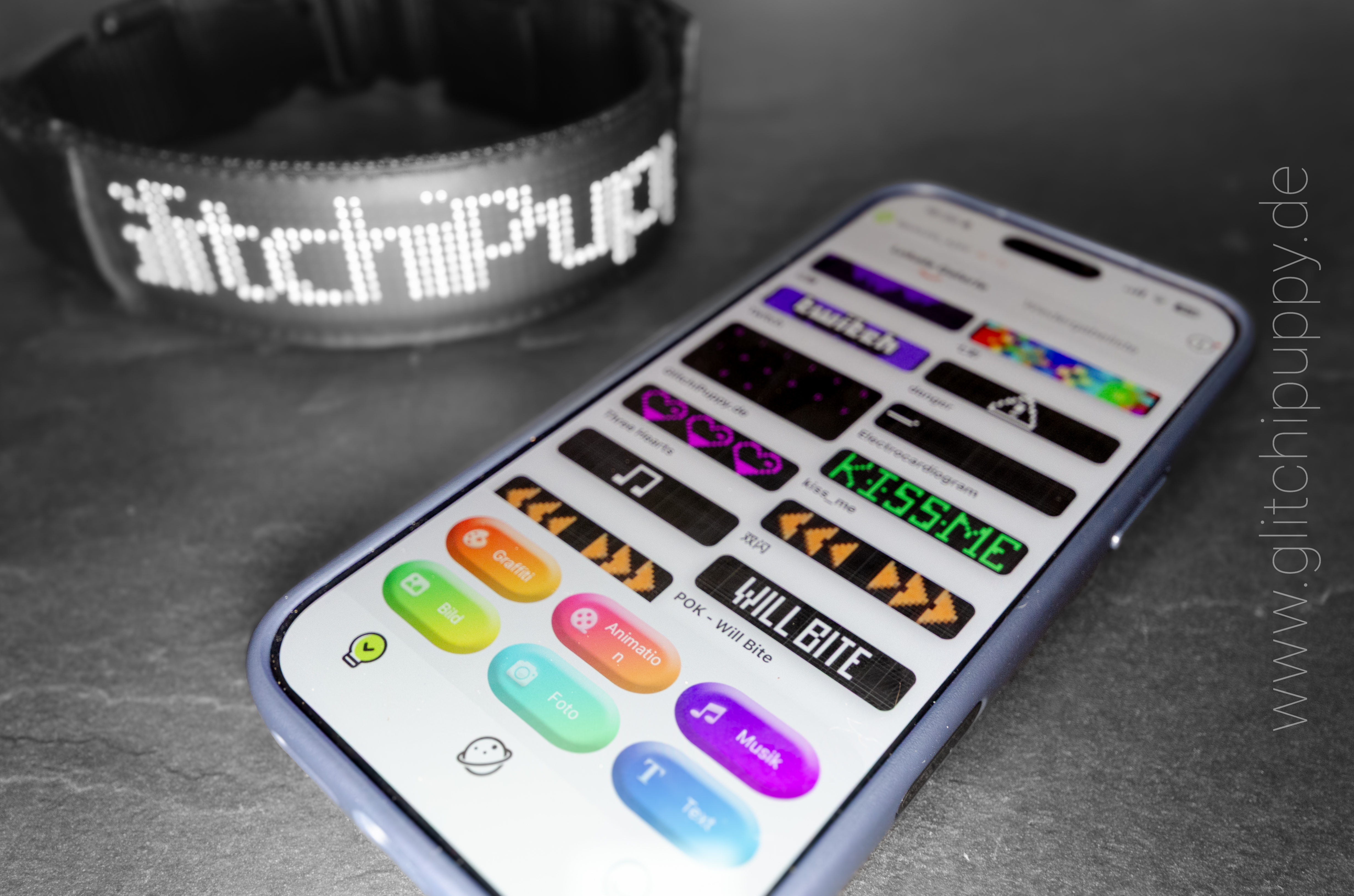 GlitchLED App-Ansicht